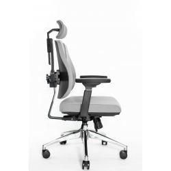 Ортопедическое офисное кресло Falto Orto Alpha AM-02A (черный каркас/обивка ткань d.grey)