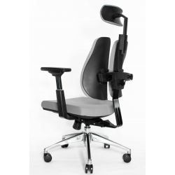 Ортопедическое офисное кресло Falto Orto Alpha AM-02A (черный каркас/обивка ткань d.grey)